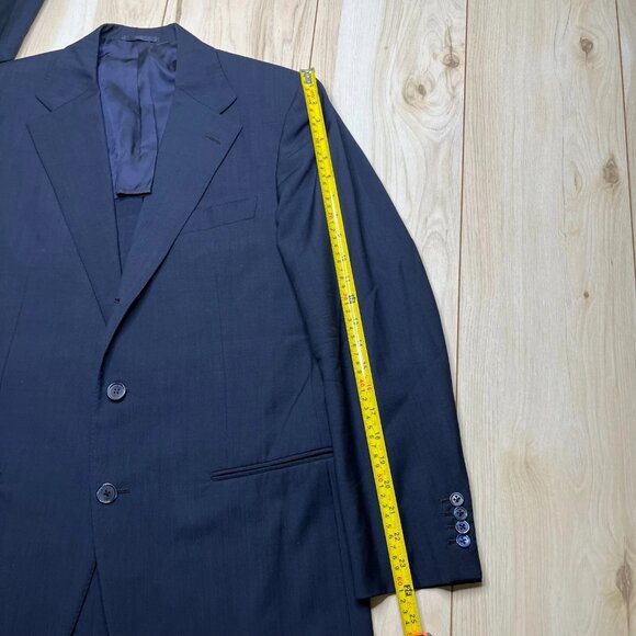 Doriani Milano Men's Navy Blue Notch Lapel Two-Button Blazer Jacket Size 38 US - Picture 16 of 16